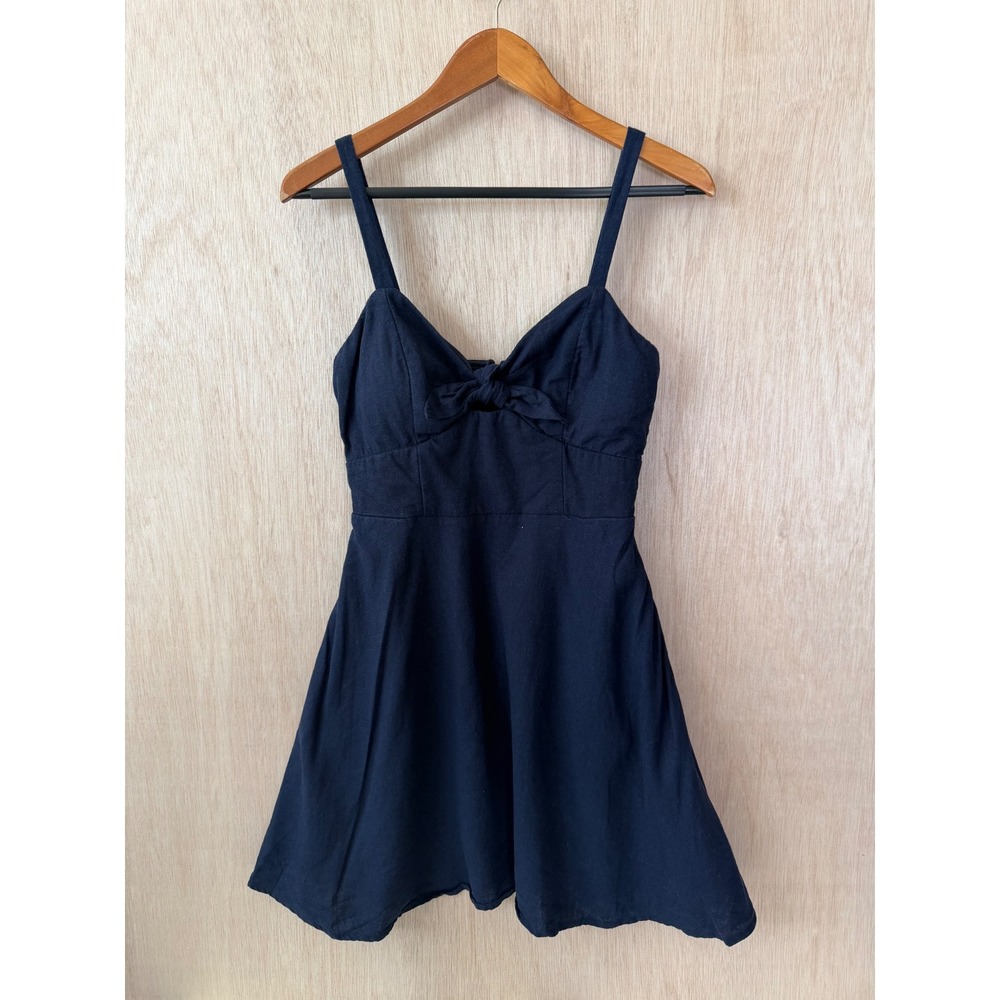 Speechless Navy Blue Spaghetti Strap Mini Dress with Pockets XS